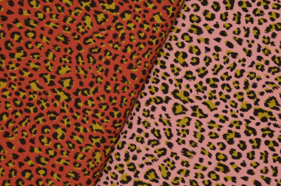 Leopardí vzor - bavlnený úplet