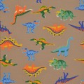Dinosauri - bavlnený úplet - vzor