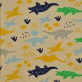 Dinosauri - bavlnený úplet - vzor
