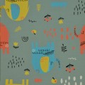Africké zvieratká - bavlnený úplet - vzor