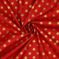 Hviezdy 10mm - vianočný popelín - vzor