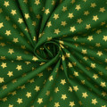 Hviezdy 10mm - vianočný popelín - zelená