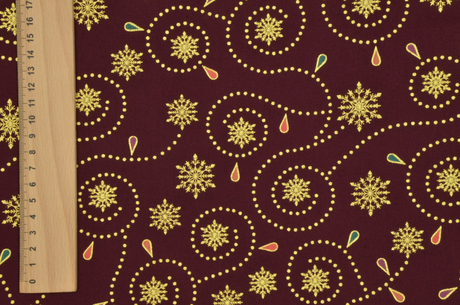 Špirály - vianočný popelín