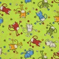 Veselé mačky - jablkovo zelená