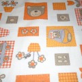 Flanel- detský mix - oranžová